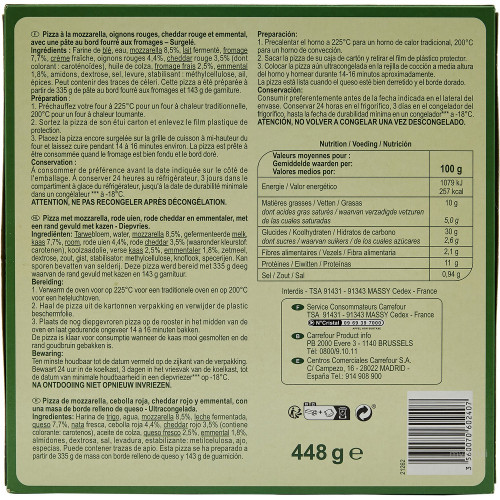 450G PIZZA CROUSTY CHEESE CRF