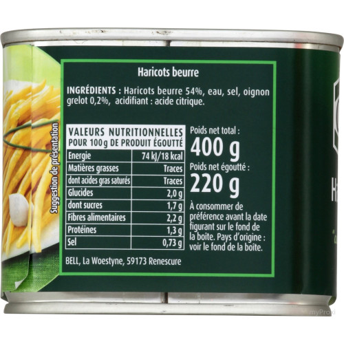 1/2 HARICOT BEURRE CASSEGRAIN