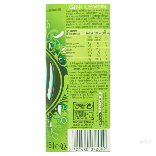 PET 1.5L SODA LEMON GINI