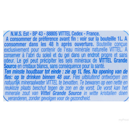 PET 1L EAU MINERALE VITTEL