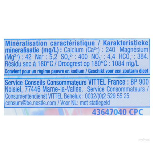 PET 1L EAU MINERALE VITTEL