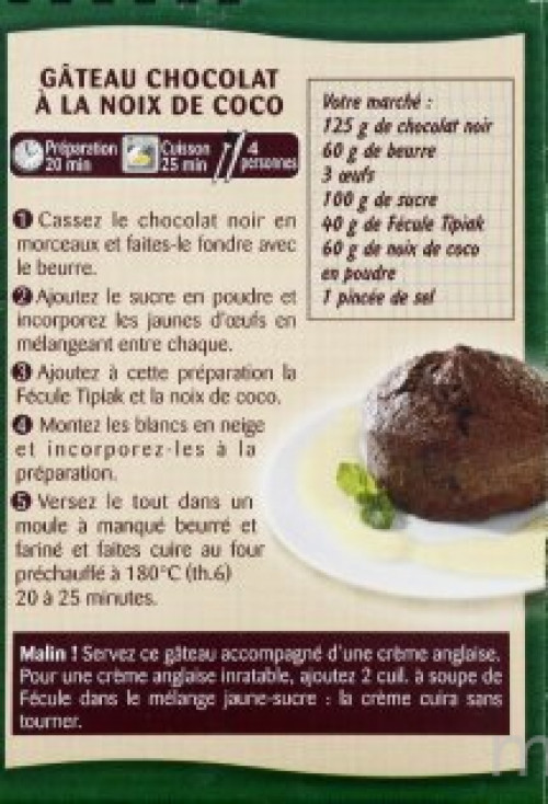 BTE 250G FECULE P.D.T TIPIAK