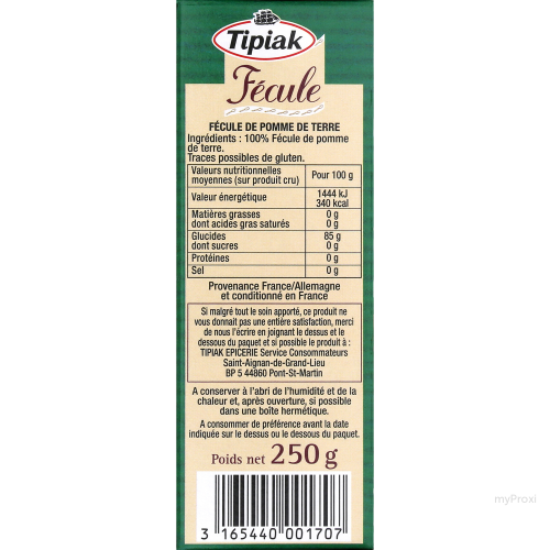 BTE 250G FECULE P.D.T TIPIAK