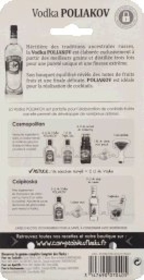 20C FLASK VODKA 37.5% POLIAKOV