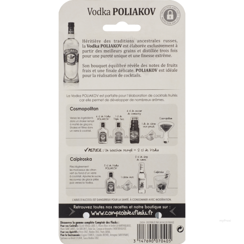 20C FLASK VODKA 37.5% POLIAKOV