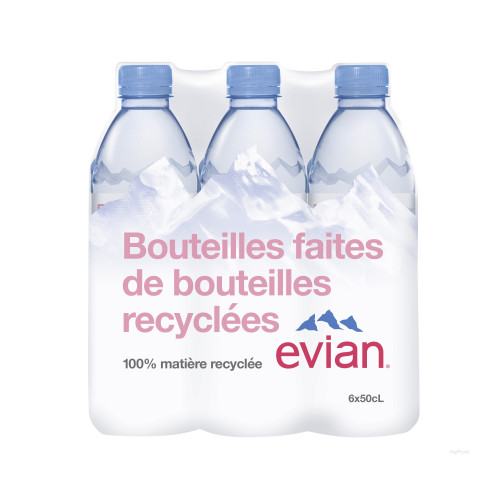 EVIAN 6X50CL PLASTIQUE RECYCLE