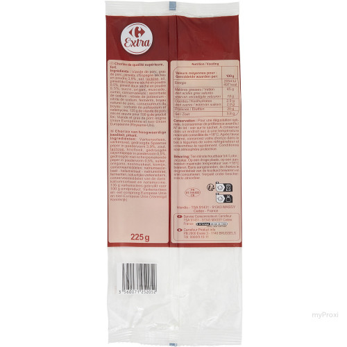 225G CHORIZO FORT CRF EXTRA