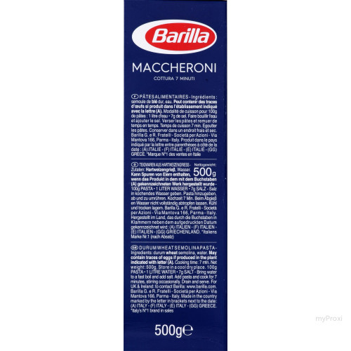 500G MACARONI BARILLA