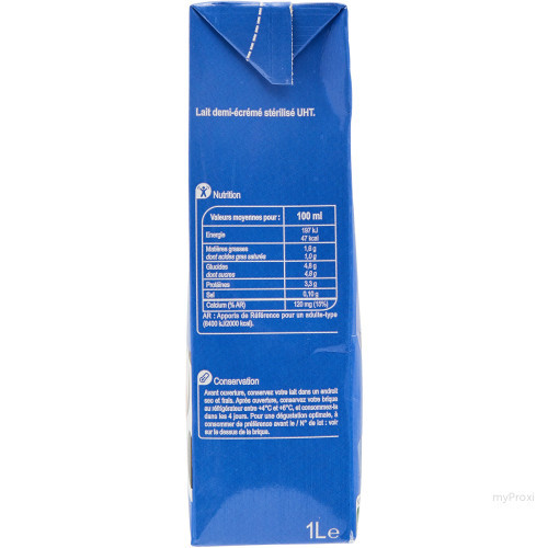 BK 1L LAIT 1/2 ECREME SIMPL