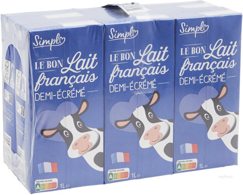 BK 6X1L LAIT 1/2 ECREME SIMPL