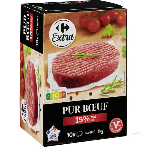 10X100G STEAK HACHE 15%MG CRF