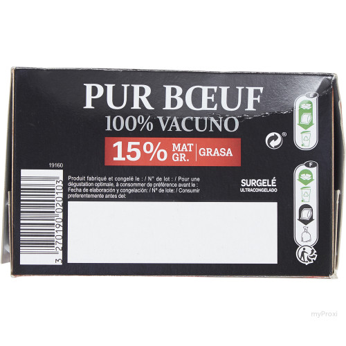10X100G STEAK HACHE 15%MG CRF