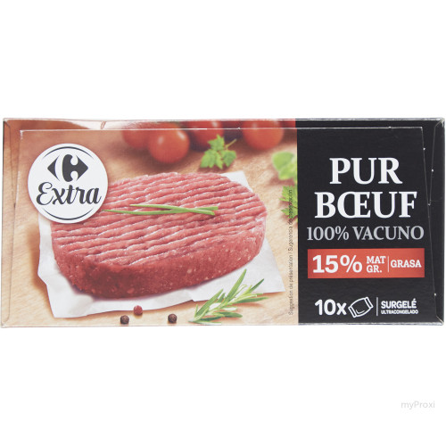 10X100G STEAK HACHE 15%MG CRF