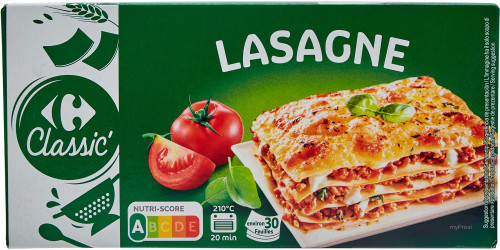 500G LASAGNE S/OEUFS CRF