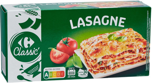 500G LASAGNE S/OEUFS CRF