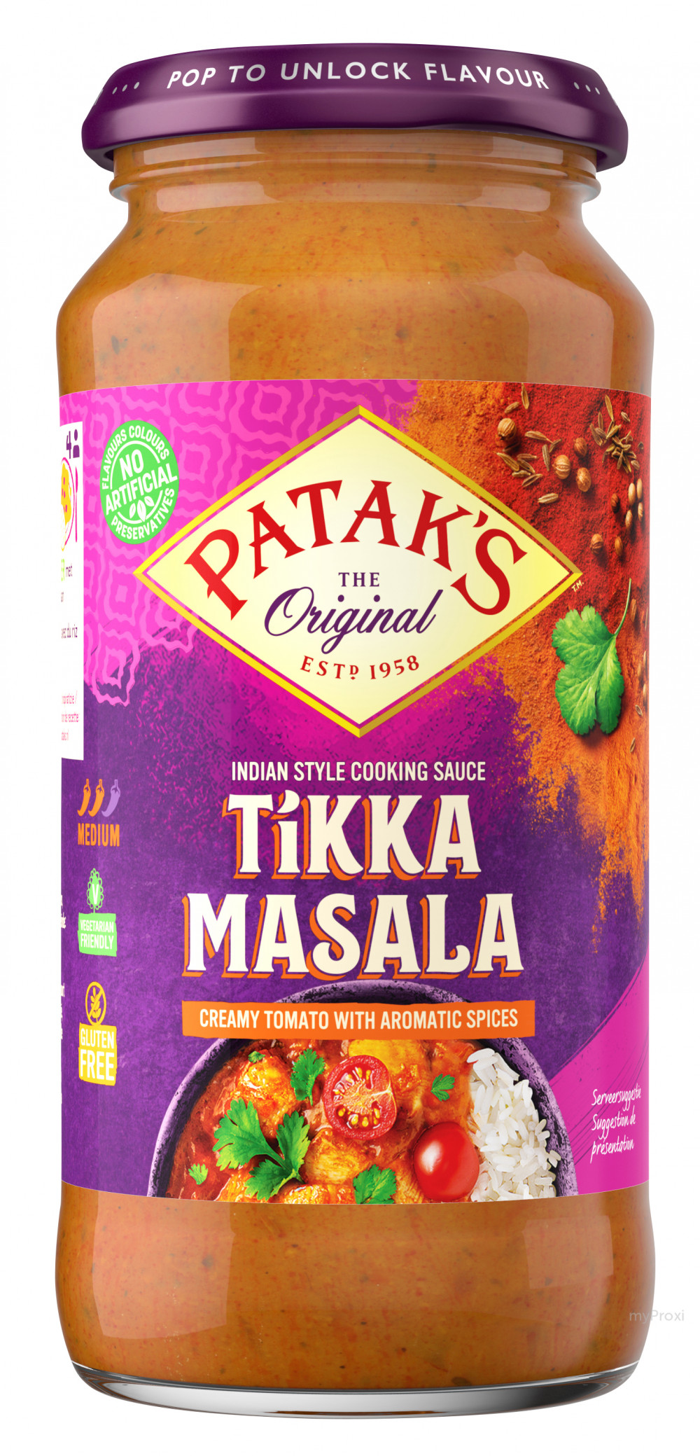 450G SAUCE TIKKA MASALA PATAK'