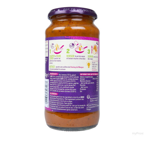 450G SAUCE TIKKA MASALA PATAK'