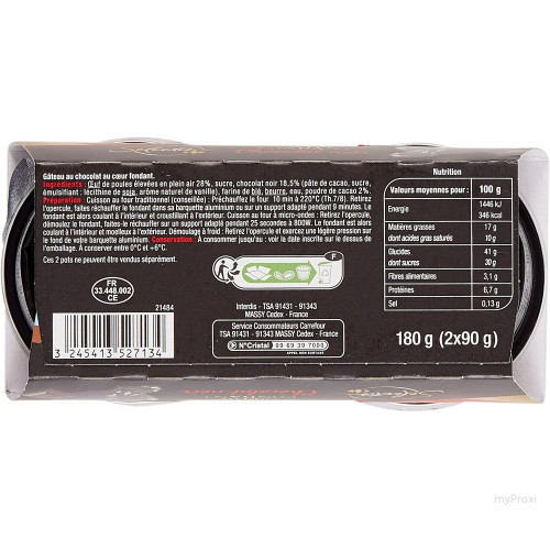 2X90G COEUR FONDANT CHOCO CRFS