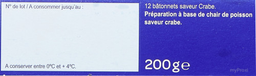 200G BATONNETS SURIMI CRF CLAS