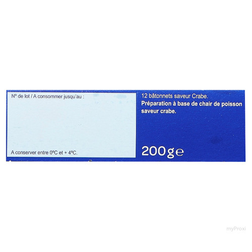 200G BATONNETS SURIMI CRF CLAS