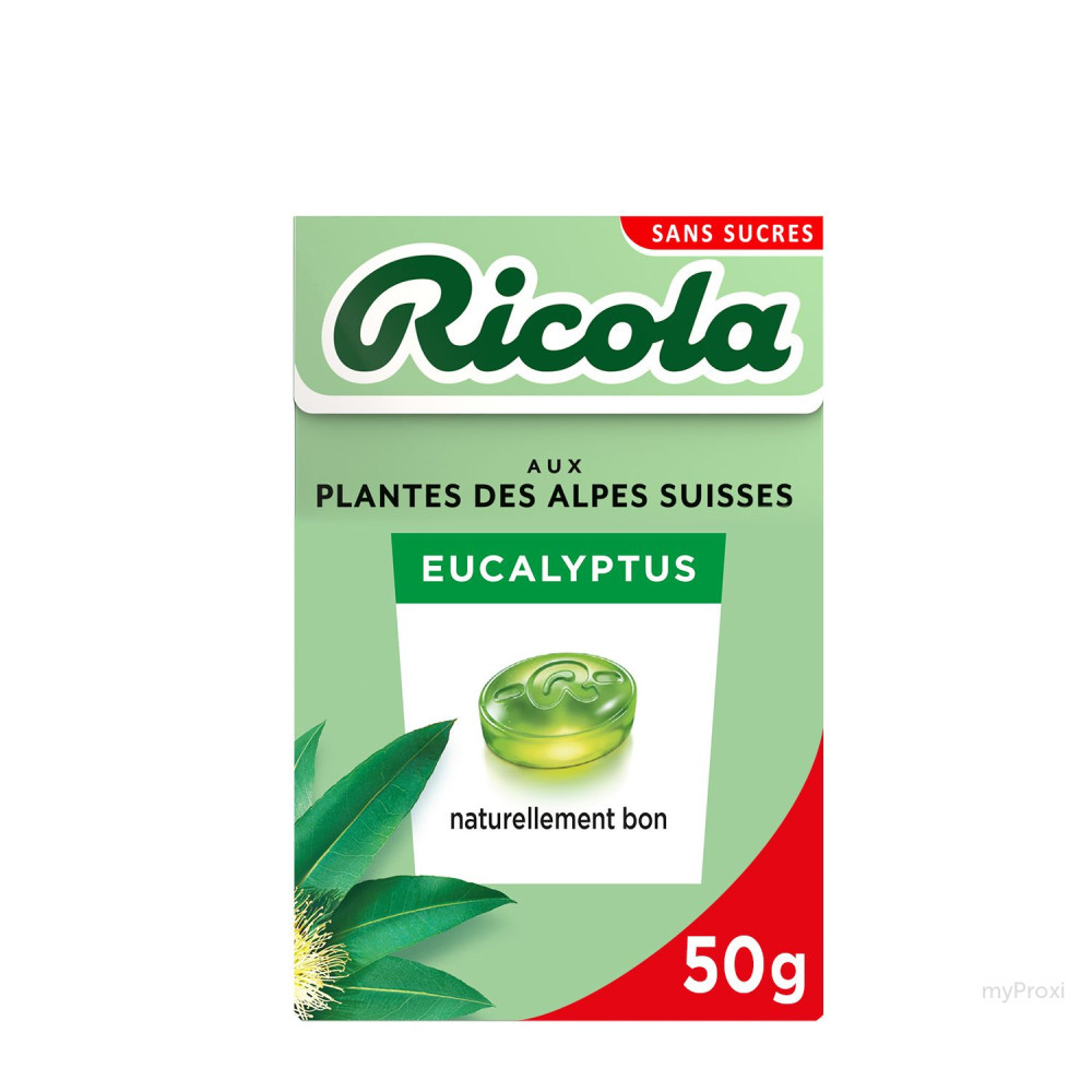 50G RICOLA EUCALYPTUS STEVIA
