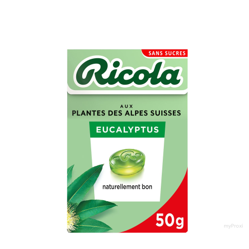 50G RICOLA EUCALYPTUS STEVIA