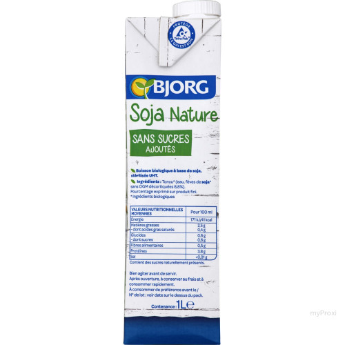 1L BOISSON SOJA NATURE BJORG