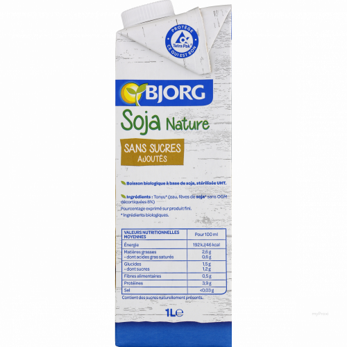 1L BOISSON SOJA NATURE BJORG