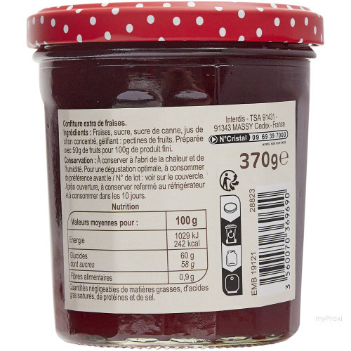 370G CONFITURE FRAISE CRF