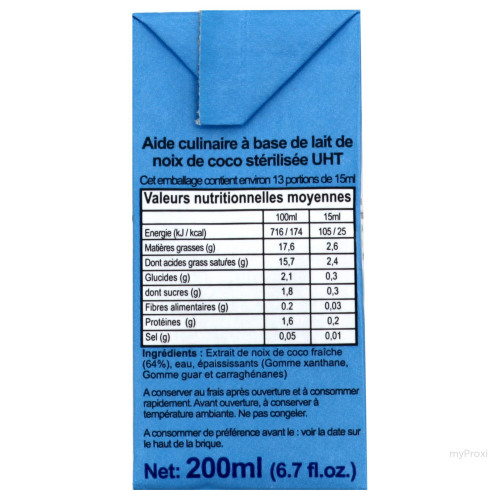 200ML LAIT DE NOIX COCO KARA