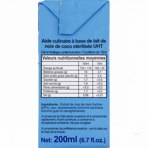 200ML LAIT DE NOIX COCO KARA