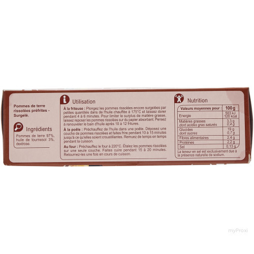 450G POMMES RISSOLEES CRF