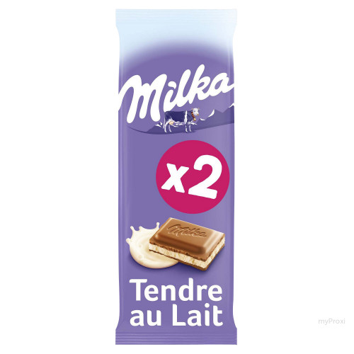 2X100G TENDRE LAIT MILKA