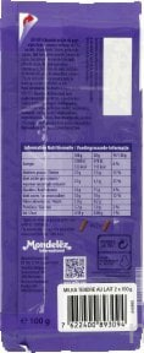 2X100G TENDRE LAIT MILKA
