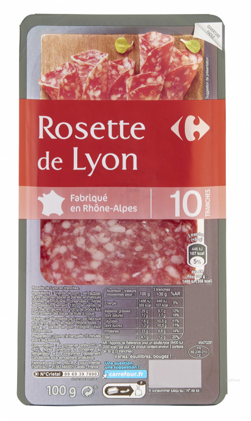100G ROSETTE 10 TRANCHES CRF O