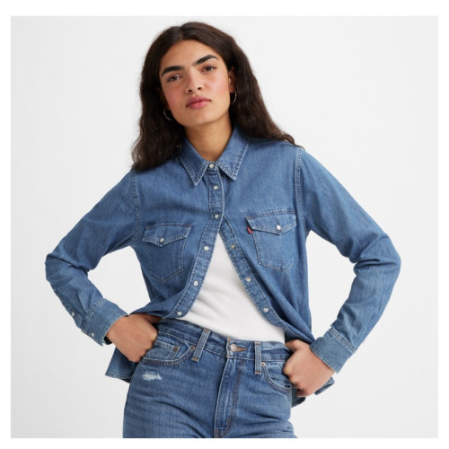 E24 Chemise Levi's 16786-0017 Denim Western Bleu