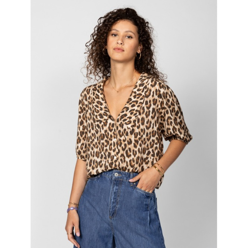 E25 Kañopé F Chemise Louison Animal Beige
