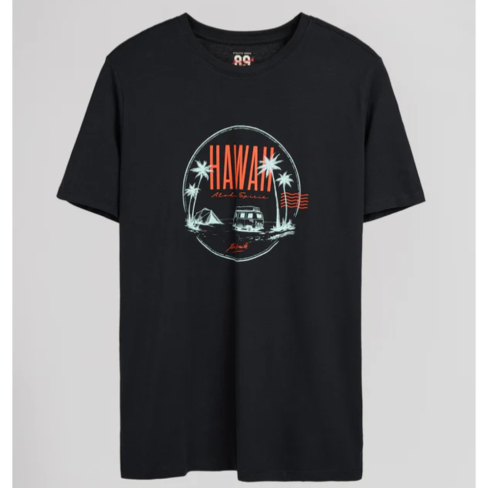 E25 Teddy Smith H Tee-Shirt T-Hawaii 11017451 Dark Navy