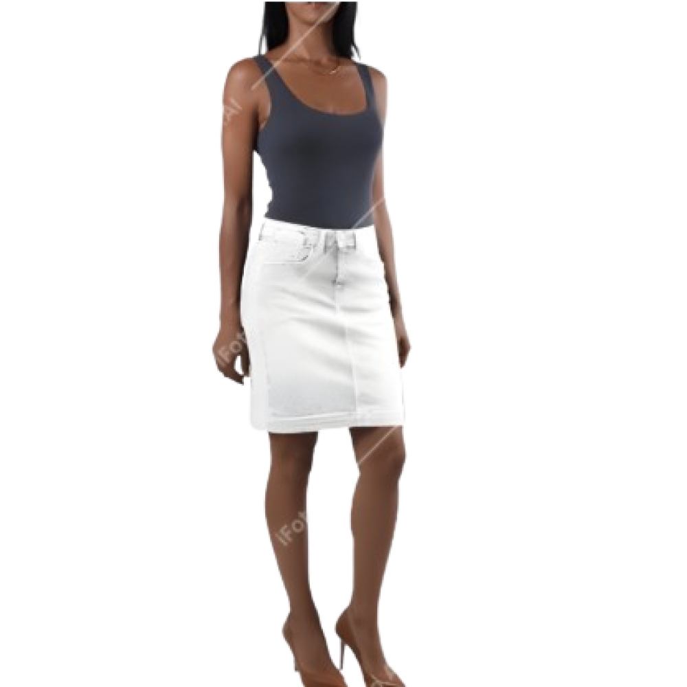 Jupe Louisa Jean Blanc E25 Impaqt F