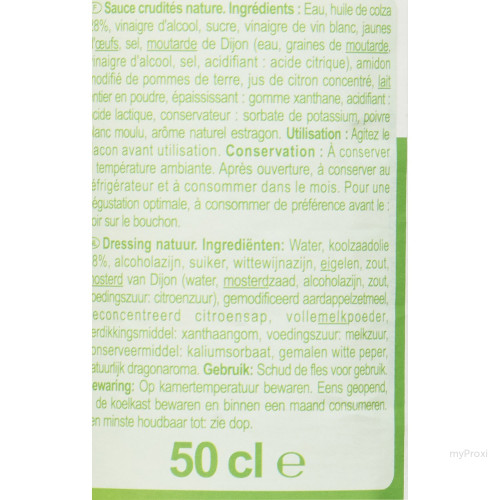 500ML SCE CRUDITES NAT.CRF CLA