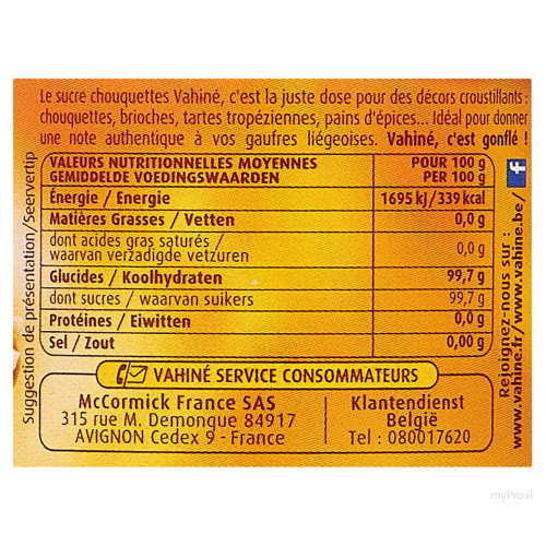 120G SUCRE CHOUQUETTE VAHINE