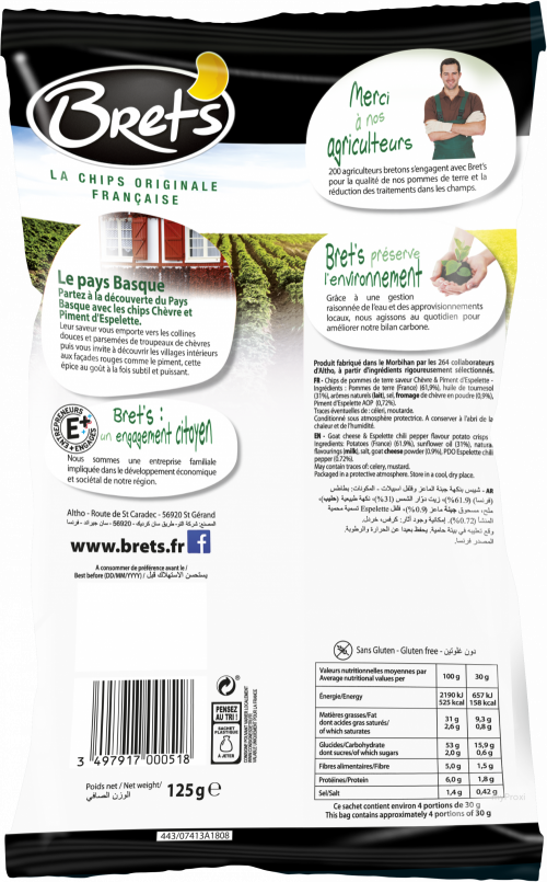 125G CHIPS CHEVRE PIMENT BRETS