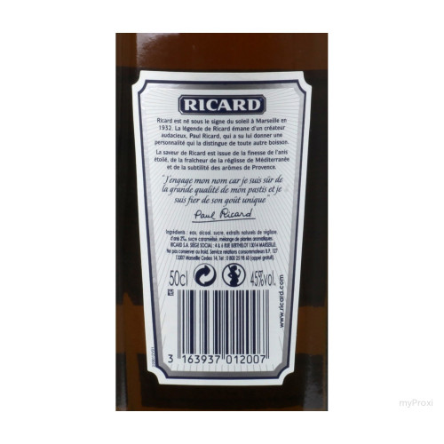 50CL APERIT. ANISE 45%V RICARD