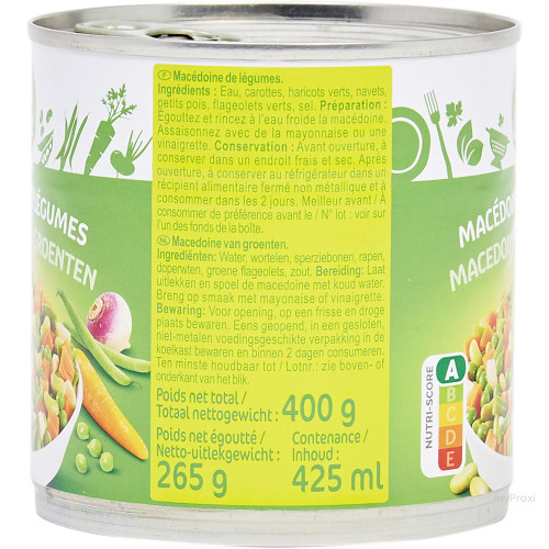 1/2 MACEDOINES LEGUMES CRF CLA