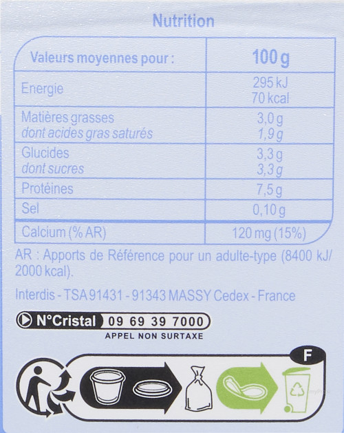 1KG FRO BLC NAT 3% CRF CLA
