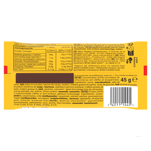 ST 45G M&M'S CACAHUETES