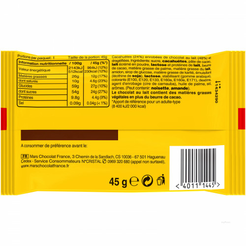 ST 45G M&M'S CACAHUETES