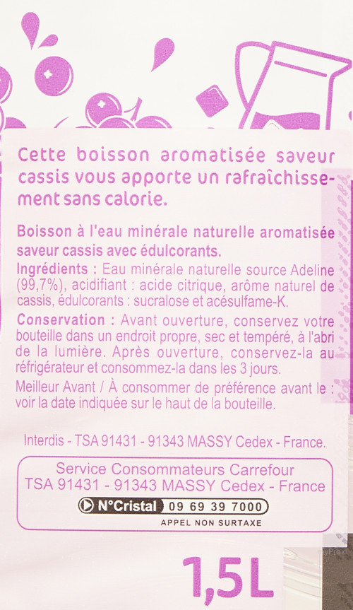 PET 1,5L EAU ARO.CASSIS CRF CL