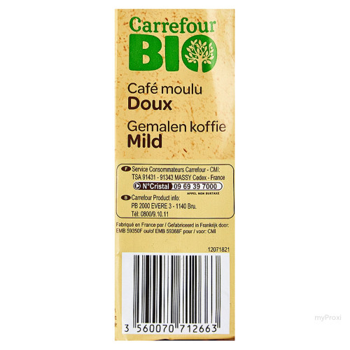 250G CAFE MLU DOUX CRF BIO