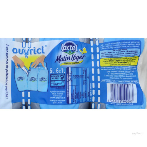 6X1L MATIN LEGER 1,2% LACTEL
